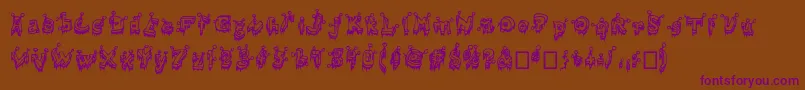 Шрифт Clouty – фиолетовые шрифты на коричневом фоне