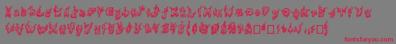 Clouty Font – Red Fonts on Gray Background