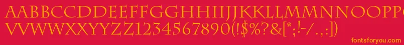 Laugher Font – Orange Fonts on Red Background