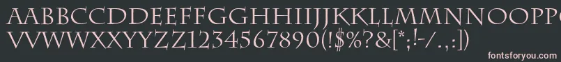 Laugher Font – Pink Fonts on Black Background