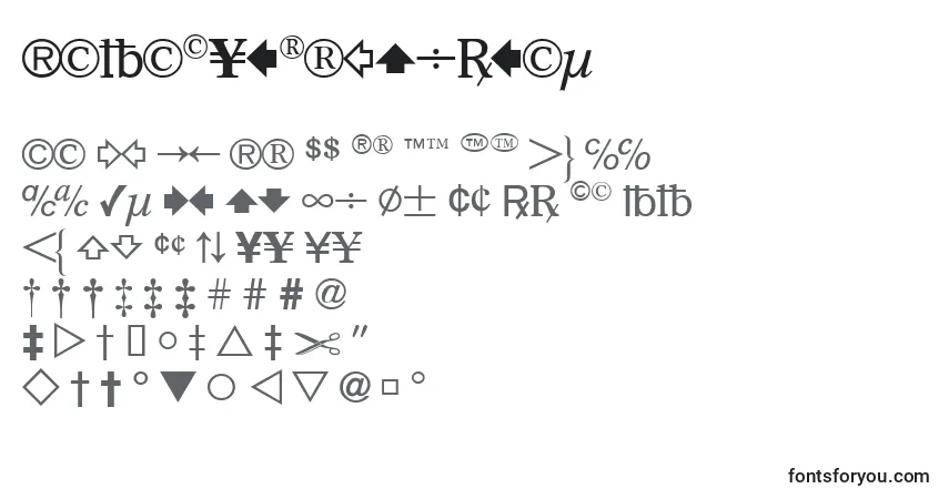 Шрифт DatasymfdbNormal – алфавит, цифры, специальные символы