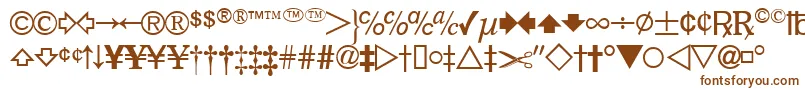 DatasymfdbNormal-fontti – ruskeat fontit