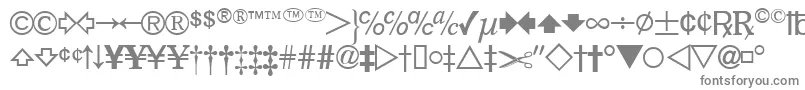 フォントDatasymfdbNormal – 白い背景に灰色の文字