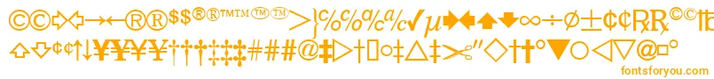 fuente DatasymfdbNormal – Fuentes Naranjas Sobre Fondo Blanco