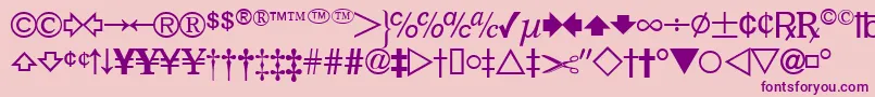 DatasymfdbNormal Font – Purple Fonts on Pink Background