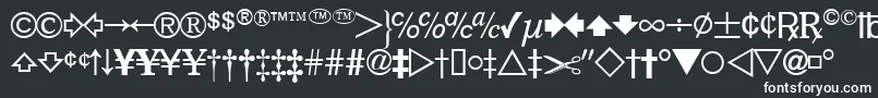 フォントDatasymfdbNormal – 白い文字