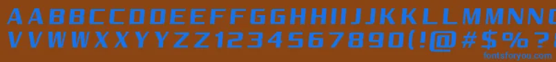 RealityPursuitNc Font – Blue Fonts on Brown Background