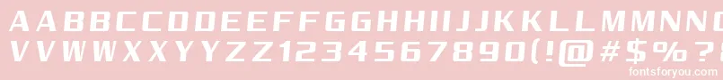 フォントRealityPursuitNc – ピンクの背景に白い文字