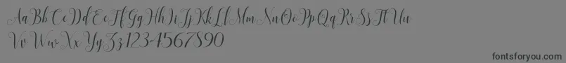 SadhiraScriptDemo-Schriftart – Schwarze Schriften auf grauem Hintergrund