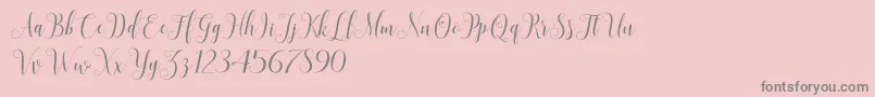 SadhiraScriptDemo Font – Gray Fonts on Pink Background