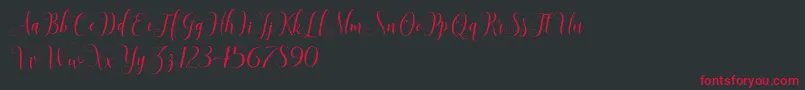 SadhiraScriptDemo Font – Red Fonts on Black Background