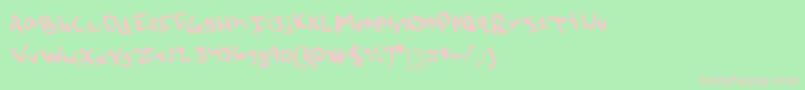 Qao Font – Pink Fonts on Green Background