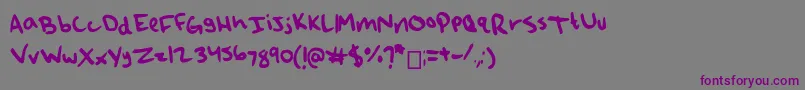 Шрифт Qao – фиолетовые шрифты на сером фоне
