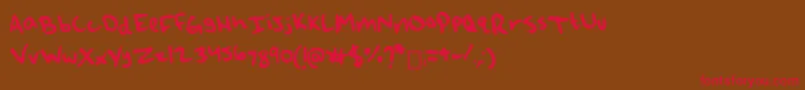 Qao Font – Red Fonts on Brown Background