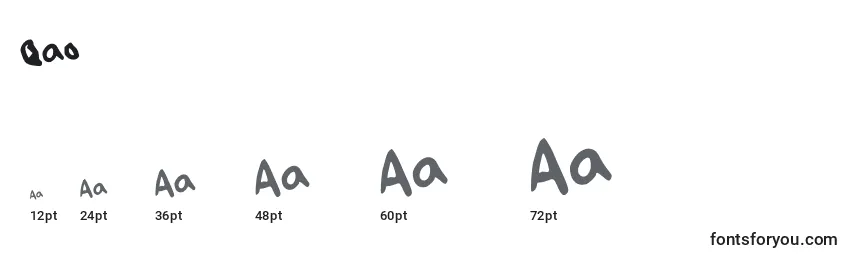 Размеры шрифта Qao