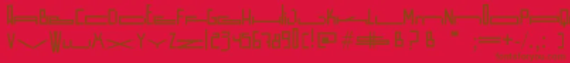 WideSquare Font – Brown Fonts on Red Background