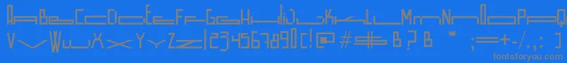 WideSquare Font – Gray Fonts on Blue Background