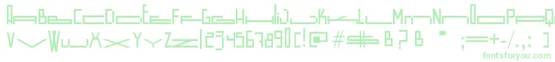 フォントWideSquare – 緑のフォント