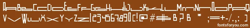 WideSquare Font – White Fonts on Brown Background
