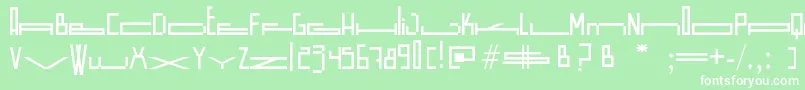WideSquare Font – White Fonts on Green Background