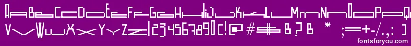 フォントWideSquare – 紫の背景に白い文字