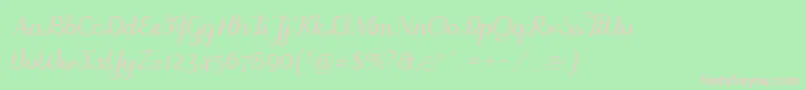 Odstemplik Font – Pink Fonts on Green Background