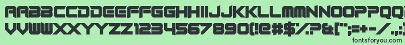 Шрифт RocketRinder – чёрные шрифты на зелёном фоне
