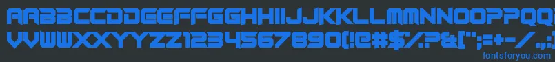 Шрифт RocketRinder – синие шрифты на чёрном фоне