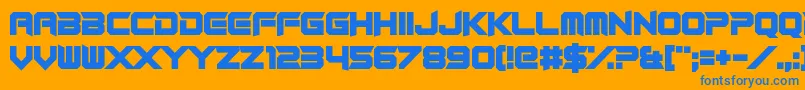 Шрифт RocketRinder – синие шрифты на оранжевом фоне