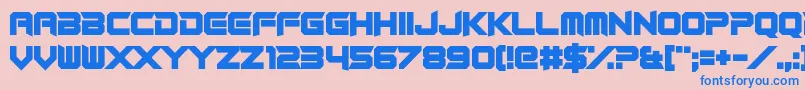RocketRinder Font – Blue Fonts on Pink Background