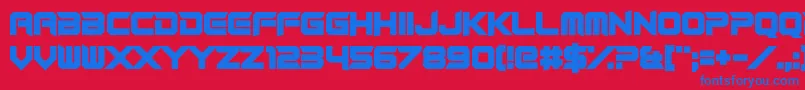 フォントRocketRinder – 赤い背景に青い文字