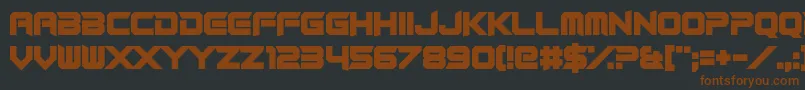 RocketRinder Font – Brown Fonts on Black Background