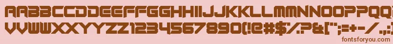 Шрифт RocketRinder – коричневые шрифты на розовом фоне