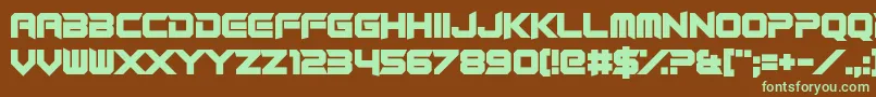 RocketRinder Font – Green Fonts on Brown Background