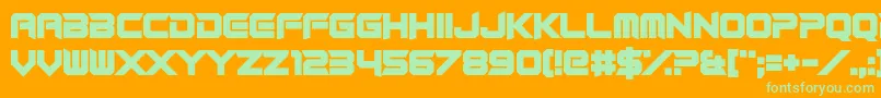 RocketRinder Font – Green Fonts on Orange Background