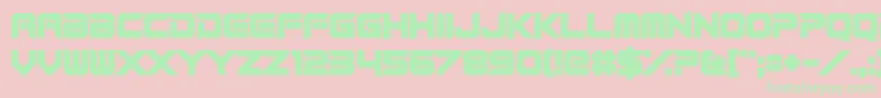 RocketRinder Font – Green Fonts on Pink Background