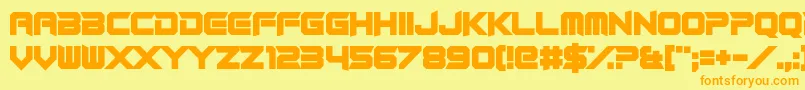 RocketRinder Font – Orange Fonts on Yellow Background