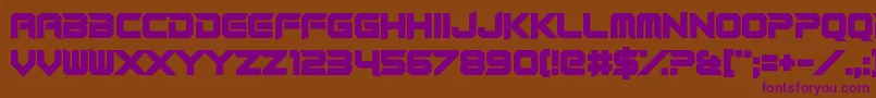RocketRinder Font – Purple Fonts on Brown Background