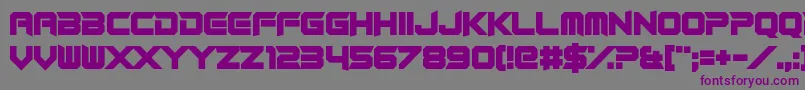 フォントRocketRinder – 紫色のフォント、灰色の背景