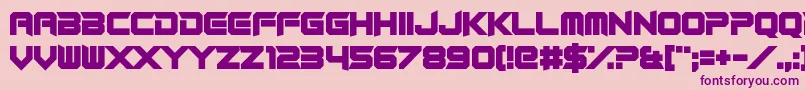 Шрифт RocketRinder – фиолетовые шрифты на розовом фоне