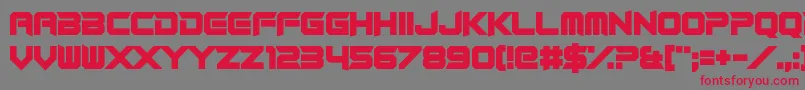 RocketRinder-Schriftart – Rote Schriften auf grauem Hintergrund