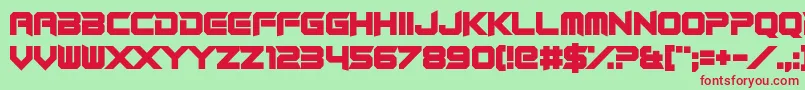 RocketRinder Font – Red Fonts on Green Background