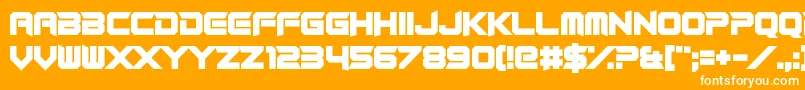フォントRocketRinder – オレンジの背景に白い文字