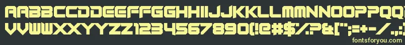 RocketRinder Font – Yellow Fonts on Black Background