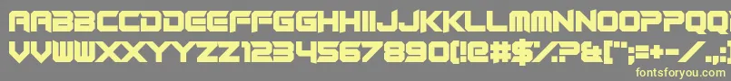RocketRinder-fontti – keltaiset fontit harmaalla taustalla