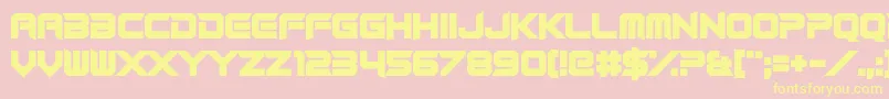 RocketRinder Font – Yellow Fonts on Pink Background