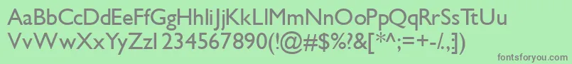 フォントGimletssk – 緑の背景に灰色の文字