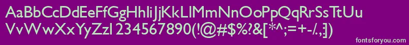 Шрифт Gimletssk – зелёные шрифты на фиолетовом фоне