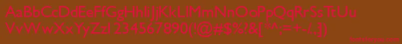 Gimletssk Font – Red Fonts on Brown Background