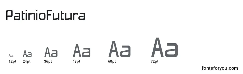 PatinioFutura Font Sizes